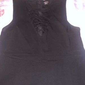 Black sleeveless top